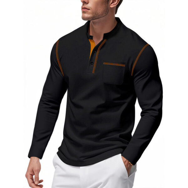 H0462978b7fa24a98931ef5ee47072799o.jpg_960x960q80.jpg Men's Knit Mock-Neck Long-Sleeve T-Shirt