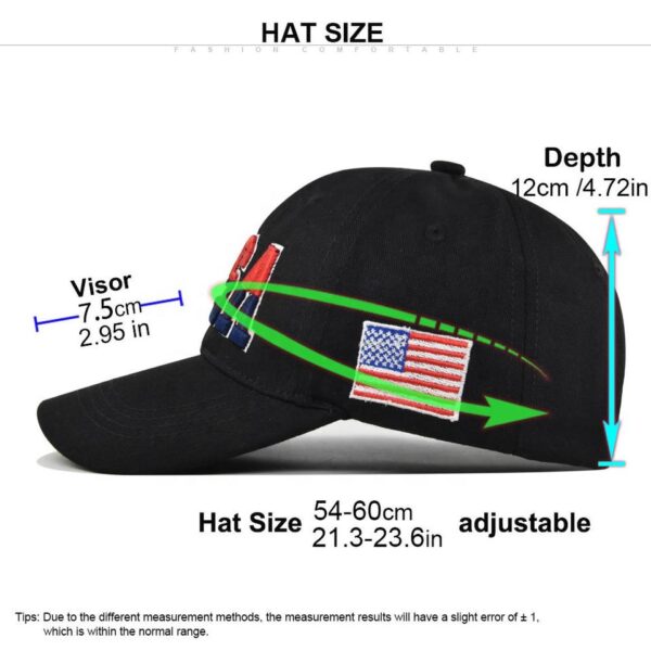 3D Embroidered USA Baseball Cap