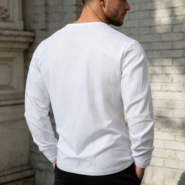 H1b3fca39510747c886d48ede5e656ea9z.jpg_960x960q80.jpg Men's Linen-Blend V-Neck Long-Sleeve Top