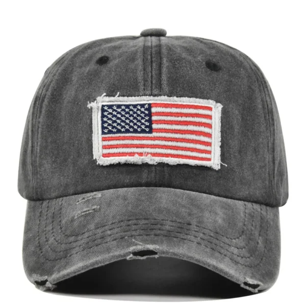 H23a578176abb4313a1c269f0df2b8182v.webp Distressed American Flag Ponytail Cap