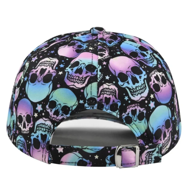 H2cf258e82fd743cb8207a34bf24086f4x.webp Halloween Skull & Pumpkin Print Cap