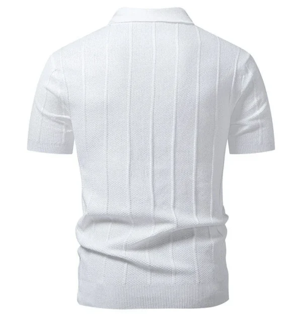 H311b9a567620451eb53e3e60244262f2D.webp Men's Knit Polo-Collar T-Shirt