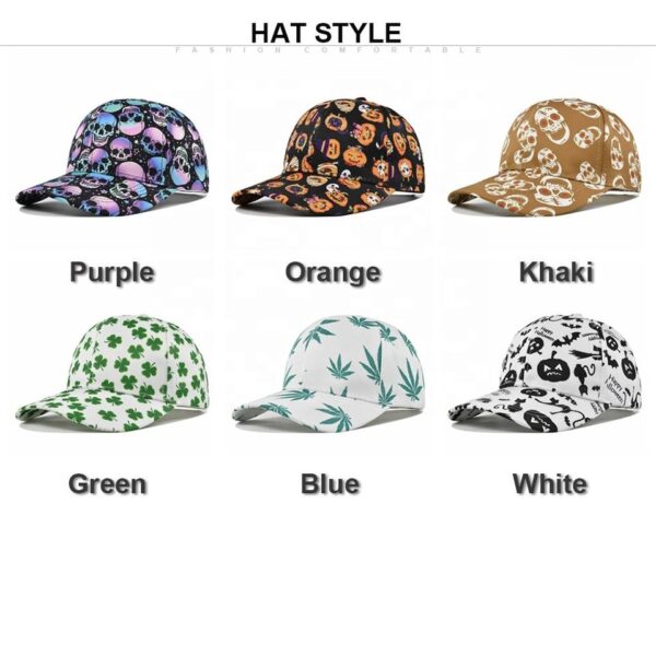 H3177d9930511423bab36db9fe447a0e1z.jpg_960x960q80.jpg Halloween Skull & Pumpkin Print Cap
