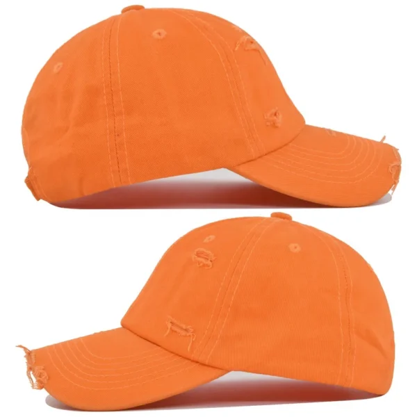 Ripped Washed Denim Baseball Cap