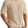 H3595d3e957214a6c82acb2459a1dd4abF.webp Men's Waffle-Knit Crew-Neck T-Shirt