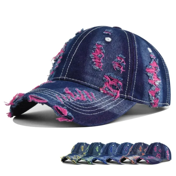 H36f3f3e5c07c48cfa44f069798f6a21fx.webp Heavy-Distress Denim Cap