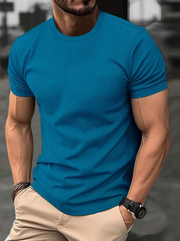 H37e2f3afabfc4e818b613bc2b24ffe6fU.webp Men's Jacquard Crew-Neck Performance T-Shirt