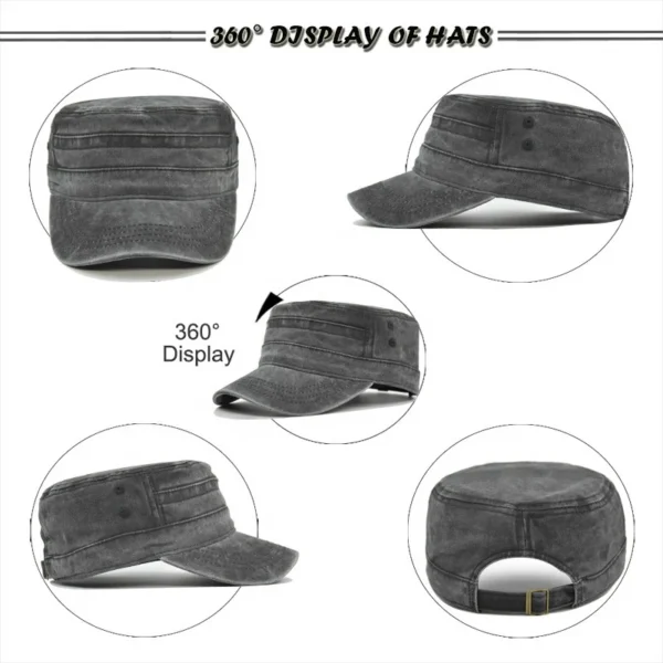 H3a686ee3db0f4bfd9880d8bb508299eaS.webp Vintage Washed Cotton Cadet Cap