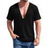 H3afbfc11a4404391b4319cd24d79aa83P.png_960x960q80.png Men's Knit Deep V-Neck T-Shirt