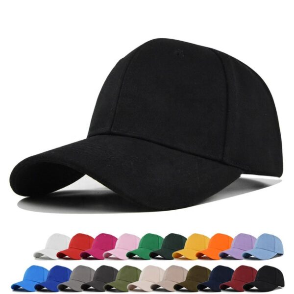 Solid Cotton Six-Panel Baseball Cap