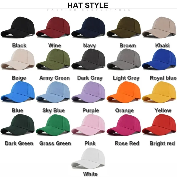Solid Cotton Six-Panel Baseball Cap