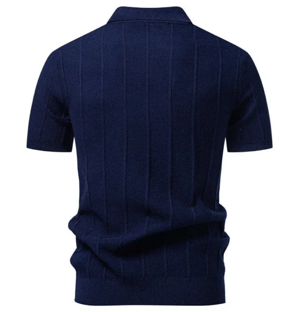 H44a508589a3f41f69842129cbc86bfdfC.webp Men's Knit Polo-Collar T-Shirt