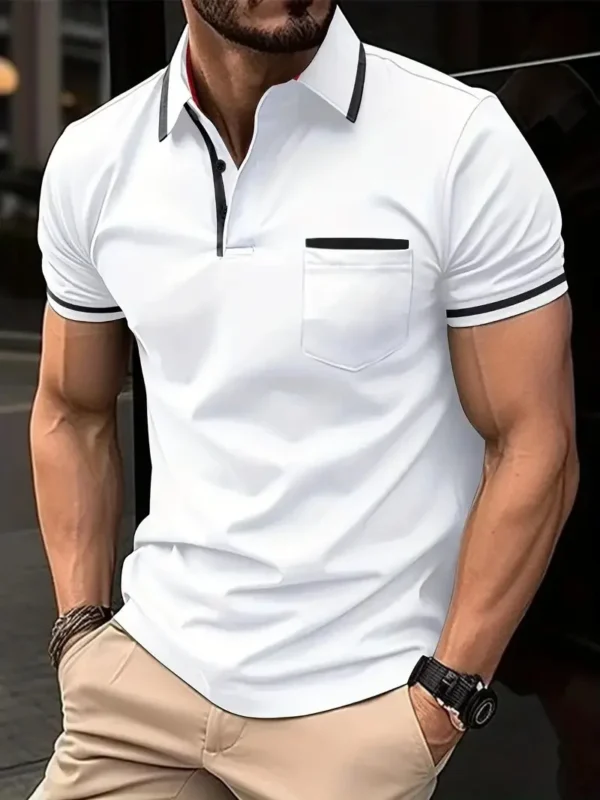 H44f78fd627c148ecad134c150f6ae213E.webp Men's Pocket-Detail Performance Polo Shirt