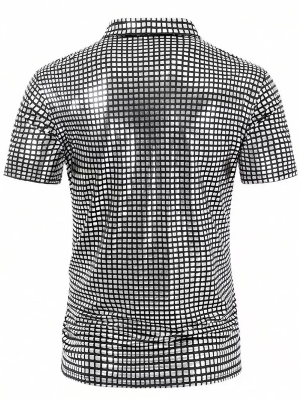 H47f5ddc948424d50bf6c6e7fccf760a6T.webp Men's Textured Short-Sleeve Polo Shirt