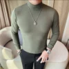Men's High-Neck Casual Long-Sleeve T-Shirt