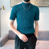 H51ffa4f96b9f48ababc214f66ff6b1b1b.png_960x960q80.png Men's Ribbed Mock-Neck Knit T-Shirt