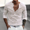 H541bf9632d504f3d85e9bbe00420242dw.jpg_960x960q80.jpg Men's Striped Long-Sleeve Casual T-Shirt