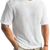 H55aeee9fec654ca0af24042dfafdd86dY.webp Men's Waffle-Knit Crew-Neck T-Shirt