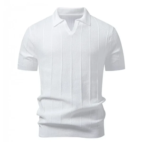 H590d652f4195436c9022e97f0fa66669C.webp Men's Knit Polo-Collar T-Shirt