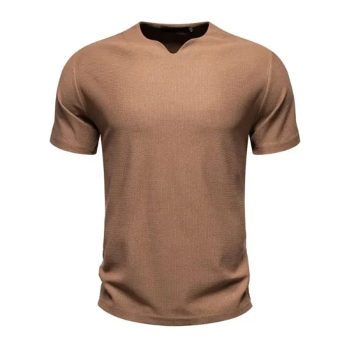 H5ae4e502a0e541fbb5dd24fe2b469110q.webp Men's Knit V-Neck Casual T-Shirt