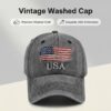 Vintage American Flag Washed Cap
