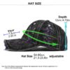 Color-Trim Distressed Denim Cap