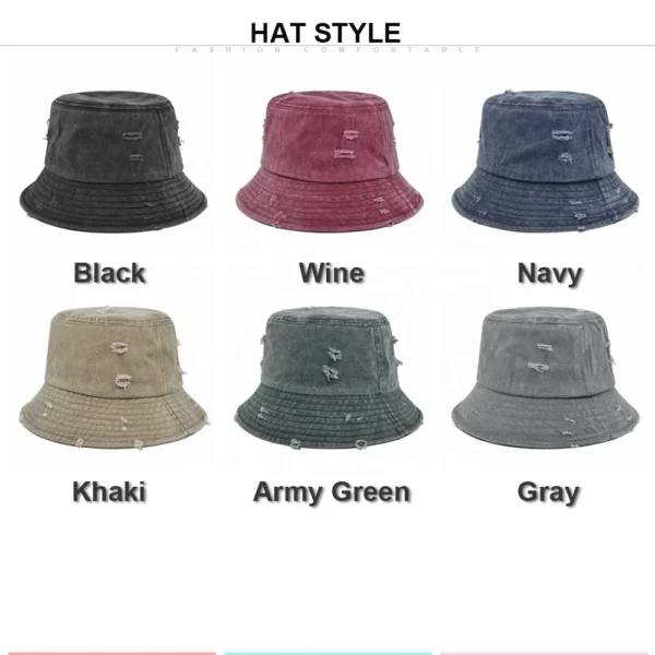 H60fdcc85256e47f097eb19821be0c291A.webp Distressed Canvas Bucket Hat