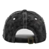 Color-Trim Distressed Denim Cap