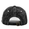Color-Trim Distressed Denim Cap