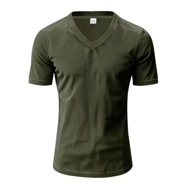 H6855e41f7b494e3c893529272366c344O.jpg_960x960q80.jpg Men's Textured V-Neck T-Shirt