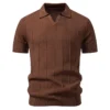 H687da148d028414898f01003a5b0e637H.webp Men's Knit Polo-Collar T-Shirt
