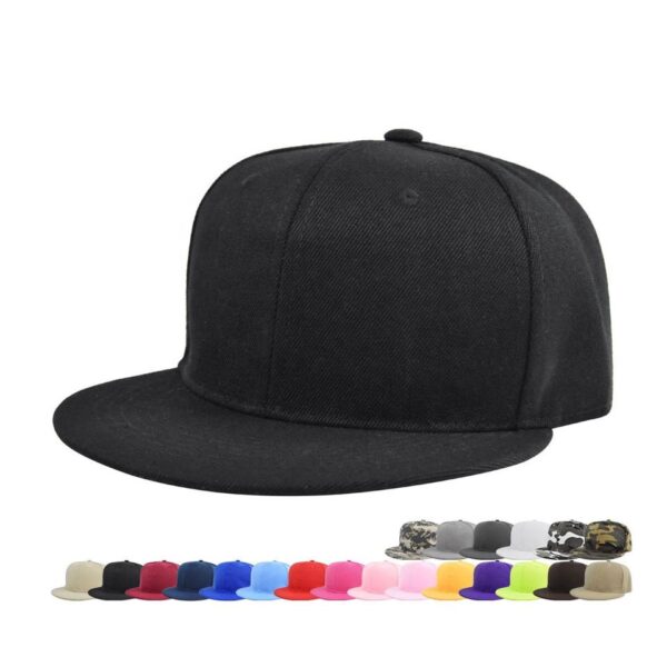 H6ce2b5043f074c33bcfc741554447b93n.jpg_960x960q80.jpg Solid Flat-Brim Snapback Cap