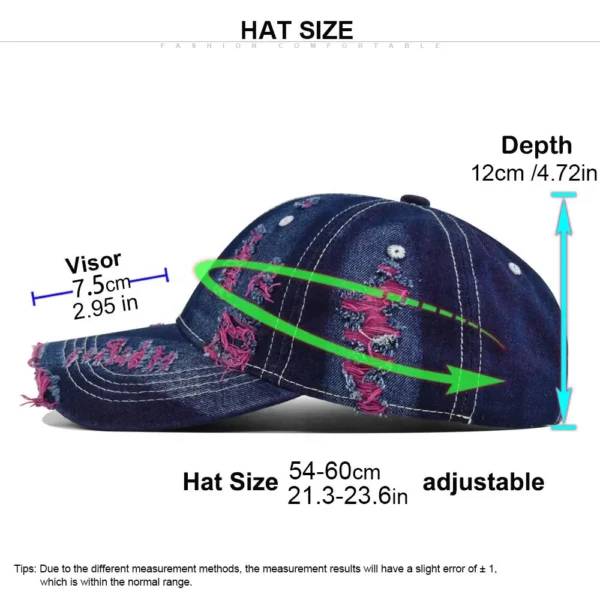 H71a29435feef4683b3ac5fb5da0d346bC.webp Heavy-Distress Denim Cap