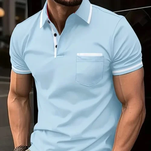 H78227952283b4067929a825403ee57cbM.webp Men's Pocket-Detail Performance Polo Shirt