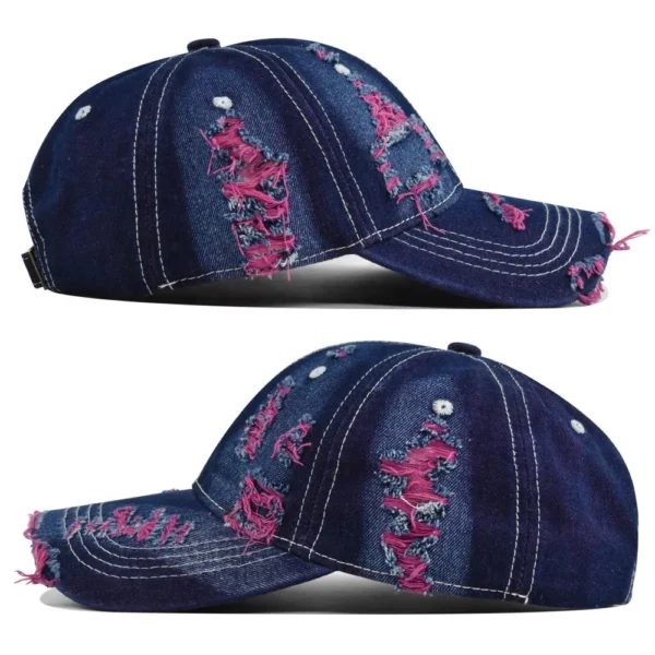 H7d0cbc071d0641fabf92e7509e90b3d6Z.webp Heavy-Distress Denim Cap