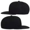 H803dc34410974de5b433f86998dc70df2.webp Solid Flat-Brim Snapback Cap