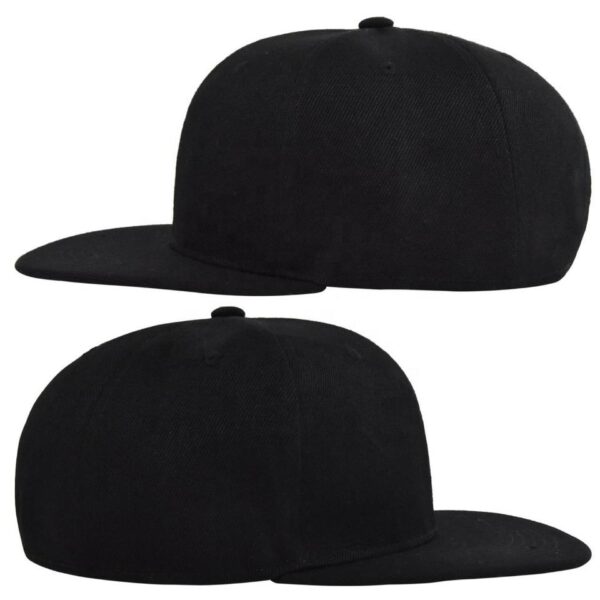 H803dc34410974de5b433f86998dc70df2.jpg_960x960q80.jpg Solid Flat-Brim Snapback Cap