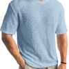 H87c764ca50a04b0ebb3147c30d15f491F.webp Men's Waffle-Knit Crew-Neck T-Shirt