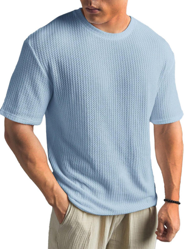 H87c764ca50a04b0ebb3147c30d15f491F.jpg_960x960q80.jpg Men's Waffle-Knit Crew-Neck T-Shirt