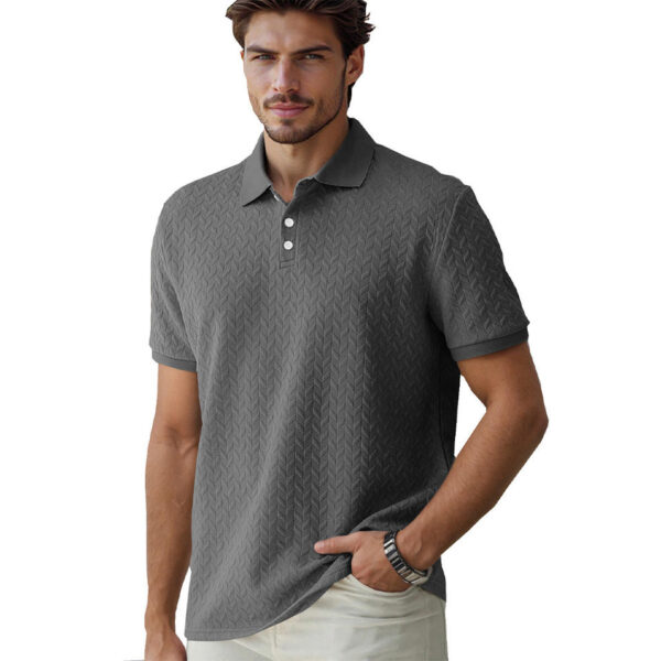 Men's Jacquard Casual Polo Shirt
