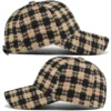 H8a532ad7aa144186862738994c9256480.webp Houndstooth Tweed Baseball Cap