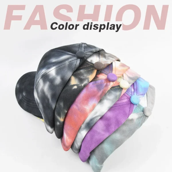H93add08fcd694b32a50ed3c04803e2f47.webp Vintage Tie-Dye Baseball Cap
