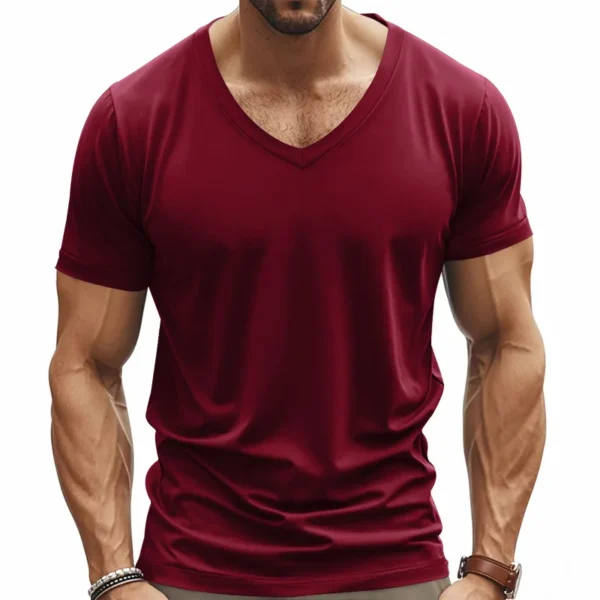 Men's Quick-Dry V-Neck Performance T-Shirt