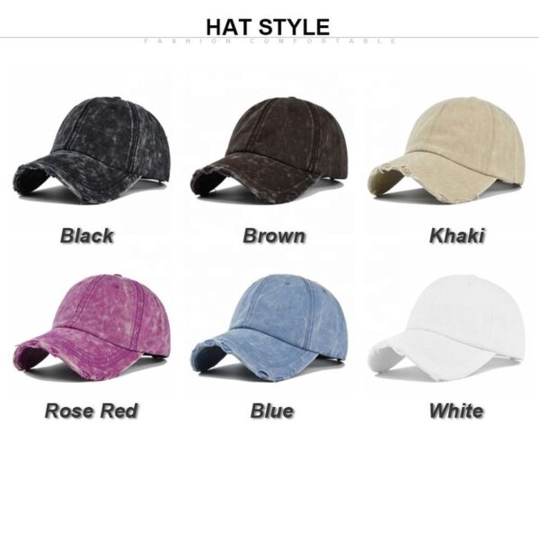Acid-Wash Denim Dad Cap