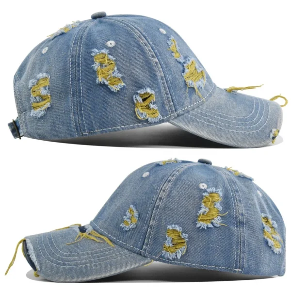 Ha2b8ceb2e987464ea72477a7d9035cadE.webp Vintage Distressed Denim Dad Cap