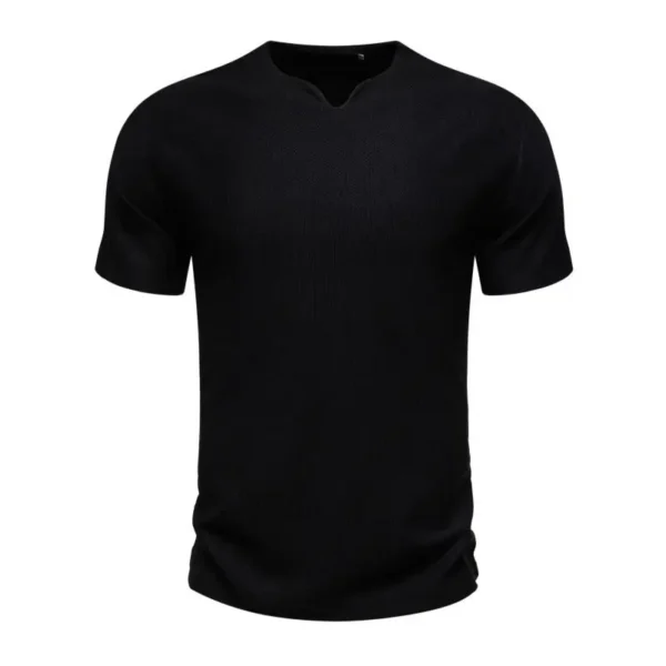 Ha3541edaaeaf4743a6fc911d794d9983F.webp Men's Knit V-Neck Casual T-Shirt