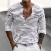 Ha5585fdff2a848f49b6274a4d337c24a8.webp Men's Striped Long-Sleeve Casual T-Shirt