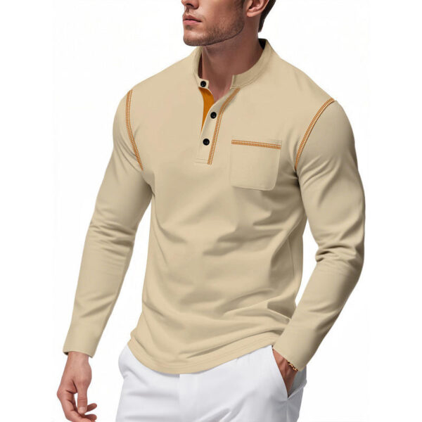 Hac5c8fc23f704295acfc9404c4112116h.jpg_960x960q80.jpg Men's Knit Mock-Neck Long-Sleeve T-Shirt