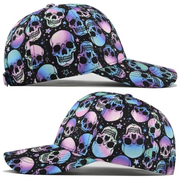 Hb02f70bc83714462bfa3c2db7e6ac82ax.jpg_960x960q80.jpg Halloween Skull & Pumpkin Print Cap