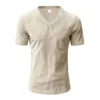 Hb1d73dec21e6412d8be3df592ccb3801m.webp Men's Textured V-Neck T-Shirt
